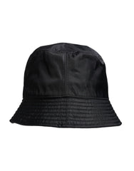 Men's Black Cotton Wide Brim Bucket Hat