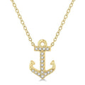 Anchor Petite Diamond Pendant