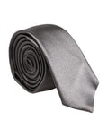 Men's Metallic Silver Silk Adjustable Necktie Tie