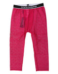 Women's Fuchsia Dg Logo Nylon Cropped Tights Underwear Elastane Clothing