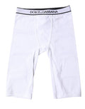 Women's White Logo Cotton Cropped Tights Underwear Elastane Clothing