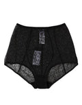Women's Black Logo Girdle High Waist Panty Underwear Nylon Elastane Clothing