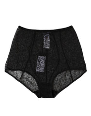 Women's Black Logo Girdle High Waist Panty Underwear Nylon Elastane Clothing