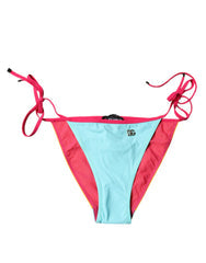 Women's Multicolor Logo Swimsuit Bikini Bottom Swimwear Nylon Elastane Clothing