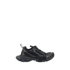 Men's Black Polyethylene Athletic Sneakers