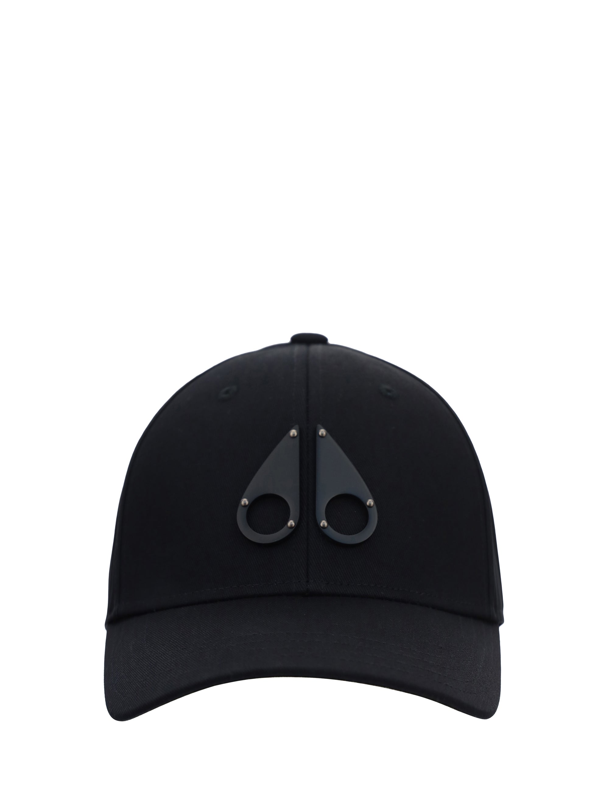 Moose Knuckles M31MA534 Logo Icon Appliqué Baseball Cap — Black
