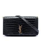 Croc Embossed Leather Cassandre Phone Holder