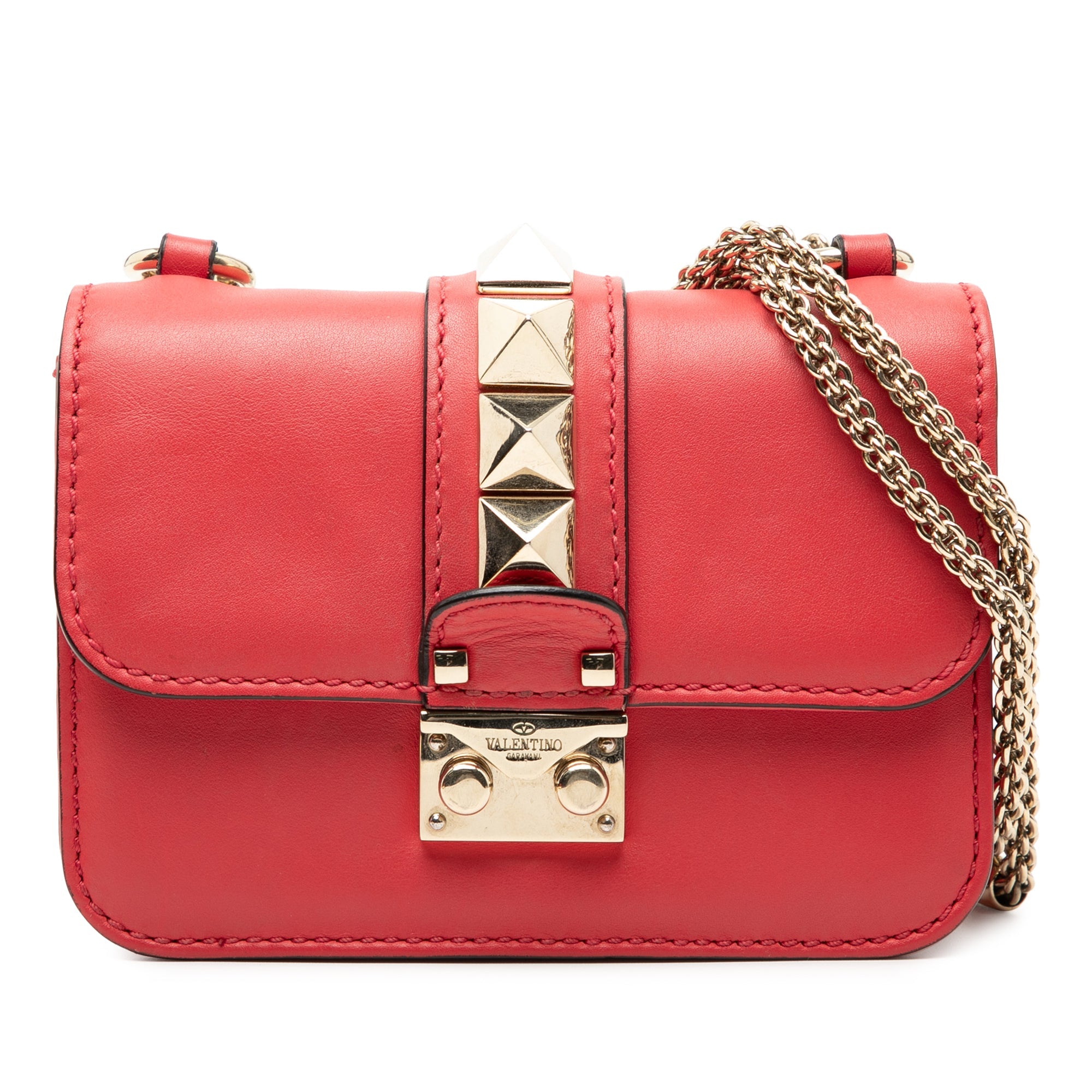 Mini Leather Rockstud Glam Lock Crossbody