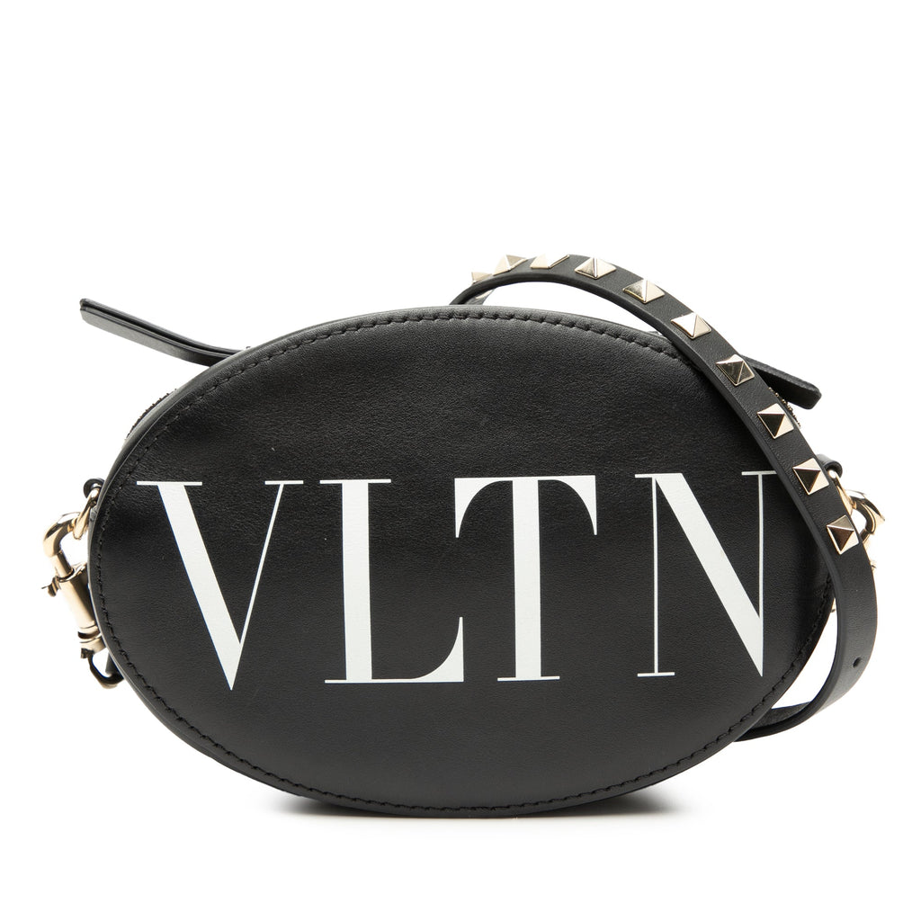 Calfskin Rockstud VLTN Oval Crossbody