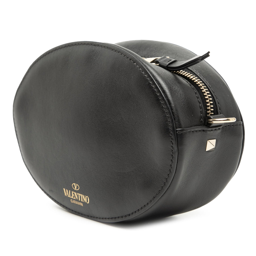 Calfskin Rockstud VLTN Oval Crossbody