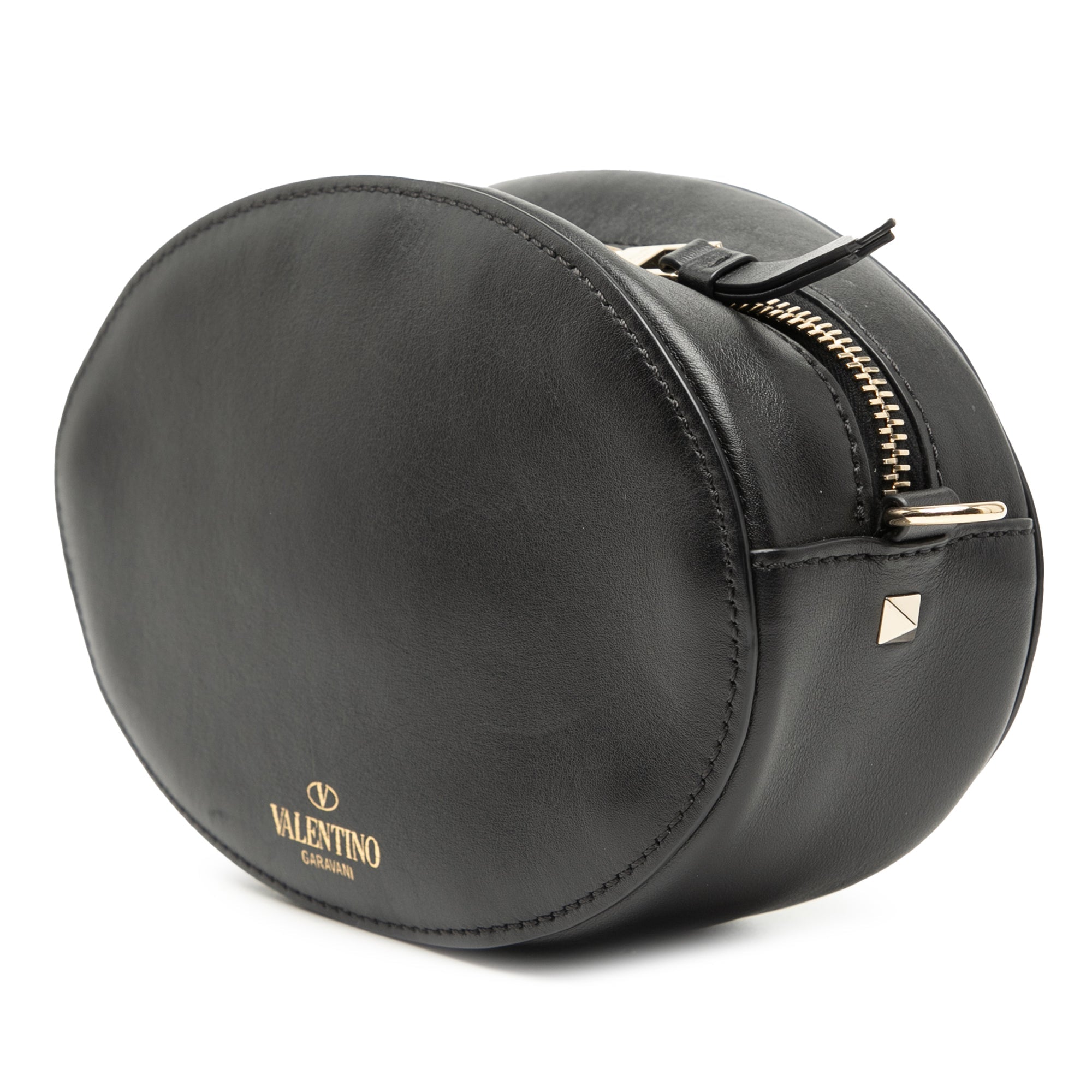 Calfskin Rockstud VLTN Oval Crossbody