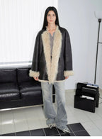Double-sided Fantasy simple elegant casual double-sided Tuscan wool sheepskin fur coat for women