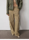 Nostalgic Wasteland Heavy Washed Personalized Distressed American Streetwear Large Pocket Cocoon Jeans