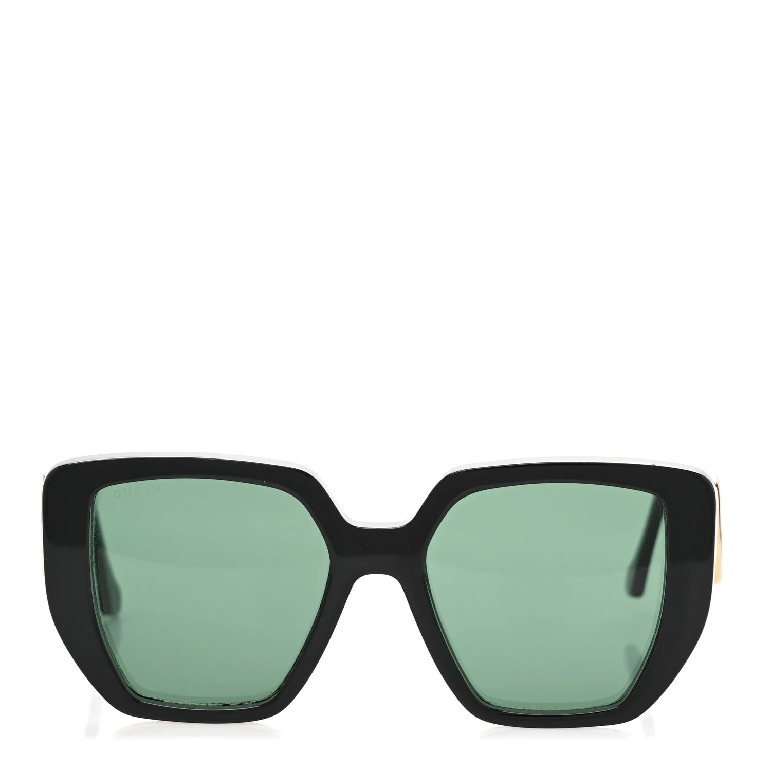 Gucci Acetate Square Frame Sunglasses GG0956S Green Black