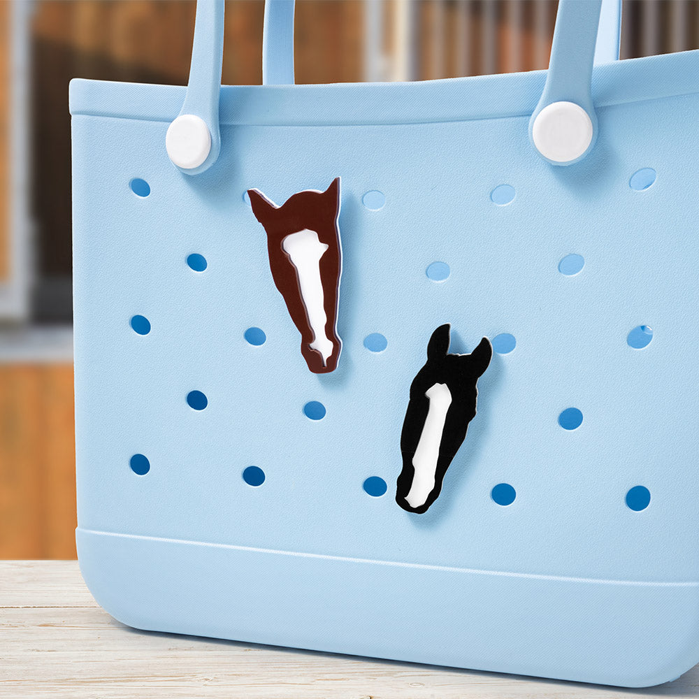 Cara de caballo personalizada Marca de nacimiento Foto Botón de acrílico Charm Accesorios para bolso Cumpleaños Regalo de vacaciones para los amantes de la hípica