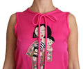 Women's Pink Family Silk Tank Mama Blouse Top Shirt Spandex