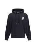 Sudadera con capucha Off-White con logo bordado — Negra