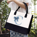 Personalizada Toile De Jouy Style Initial Bolsa de Viaje Grande Accesorios Día de la Madre Cumpleaños Regalo para Mamá Mujer Novia
