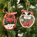 Ornamento de acrílico personalizado con nombres de corazones de manzana plana agitador con año y título Apreciación Cumpleaños Navidad Regalo para maestros