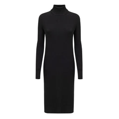 Women's Black Wool Long Dress