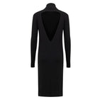 Black Wool Long Dress