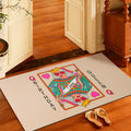 Alfombrilla de puerta antideslizante con nombre Reina de Corazones Personalizada Funny Playing Card Design Home Decor Birthday Gift for Girl Woman