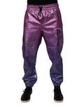 Men's Pink Purple Two Tone Jogger Sweatpants Pants Polyester Elastane