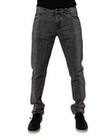 Men's Two Tone Gray Cotton Denim Jeans Clothing