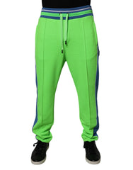 Men's Green Blue Jogger Sweatpants Pants Polyester Cotton Elastane