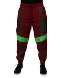 Maroon Nylon Men Jogger Sweatpants Pants Polyester