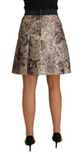 Women's A-Line Mini Floral Print Jaquard Skirt Acetate