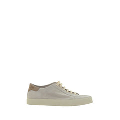 Men's Cream White Leather Sneakers Accessory