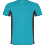 Camiseta técnica combinada con dos tejidos de poliéster, manga corta de estilo ranglán Vetonek