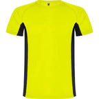 Camiseta técnica combinada con dos tejidos de poliéster, manga corta de estilo ranglán Vetonek