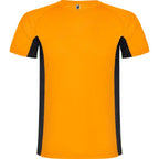 Camiseta técnica combinada con dos tejidos de poliéster, manga corta de estilo ranglán Vetonek