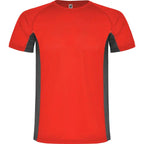 Camiseta técnica combinada con dos tejidos de poliéster, manga corta de estilo ranglán Vetonek