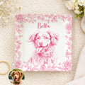 Personalizado Toile De Jouy Style Pet Retrato Cerámica Baratija Joyería Plato con Nombre Regalo de Cumpleaños para Dueño de Mascota