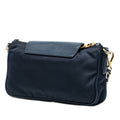Saffiano Trimmed Tessuto Chain Crossbody