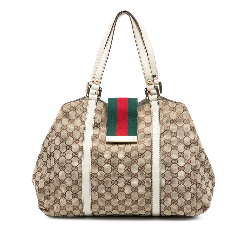 GG Canvas Web New Ladies Tote