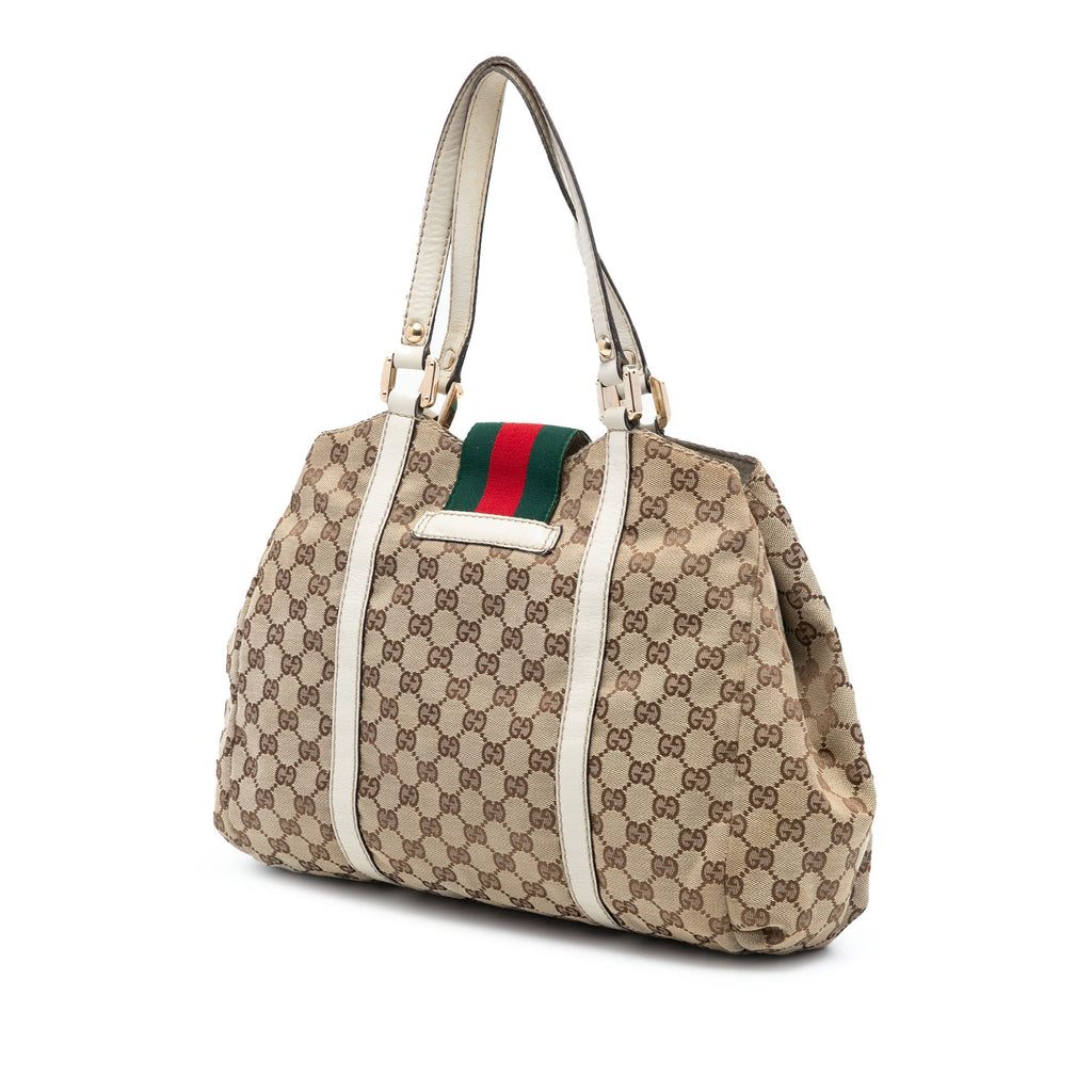GG Canvas Web New Ladies Tote
