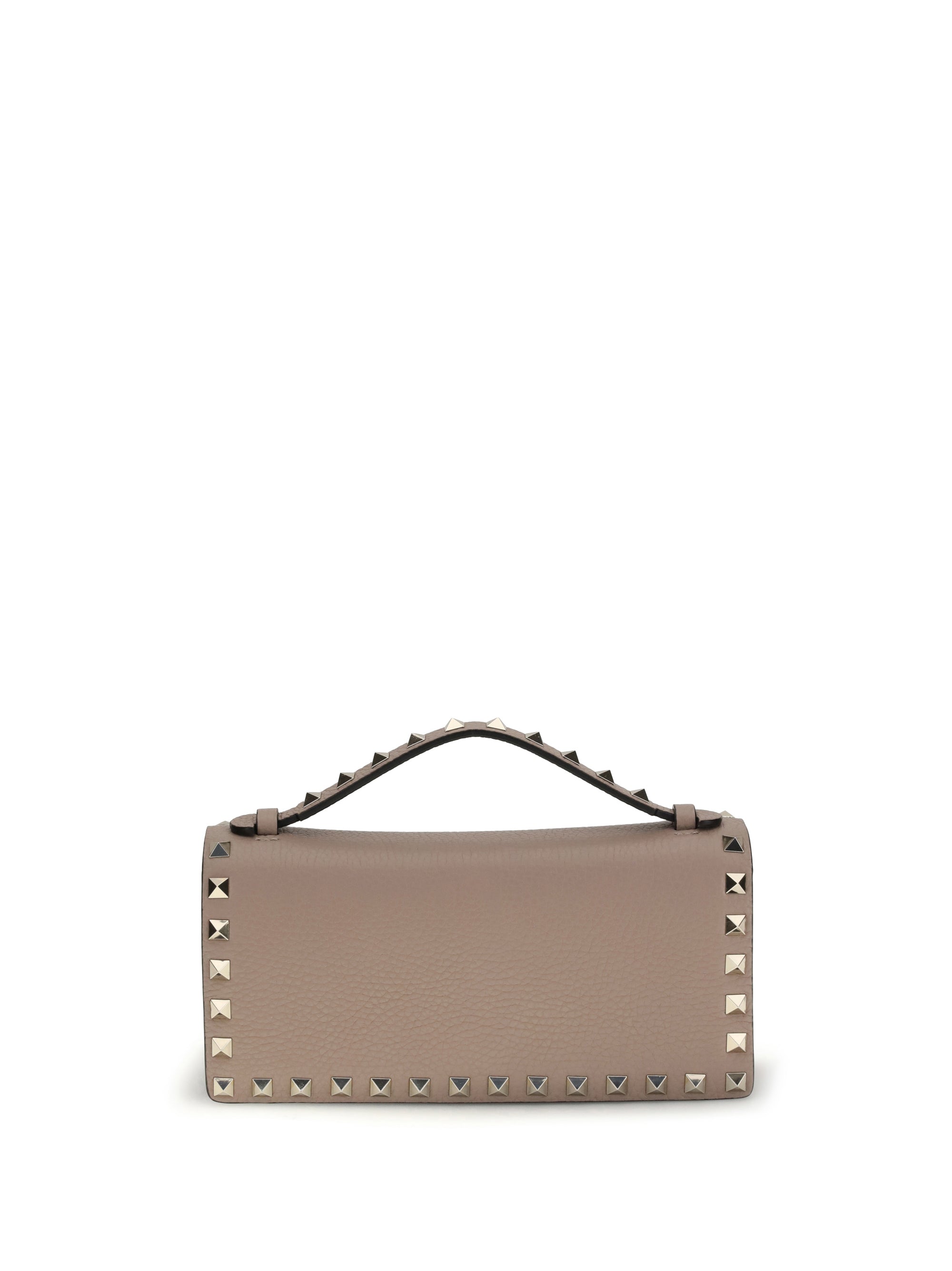 Valentino Garavani Studded Leather Wallet — Beige