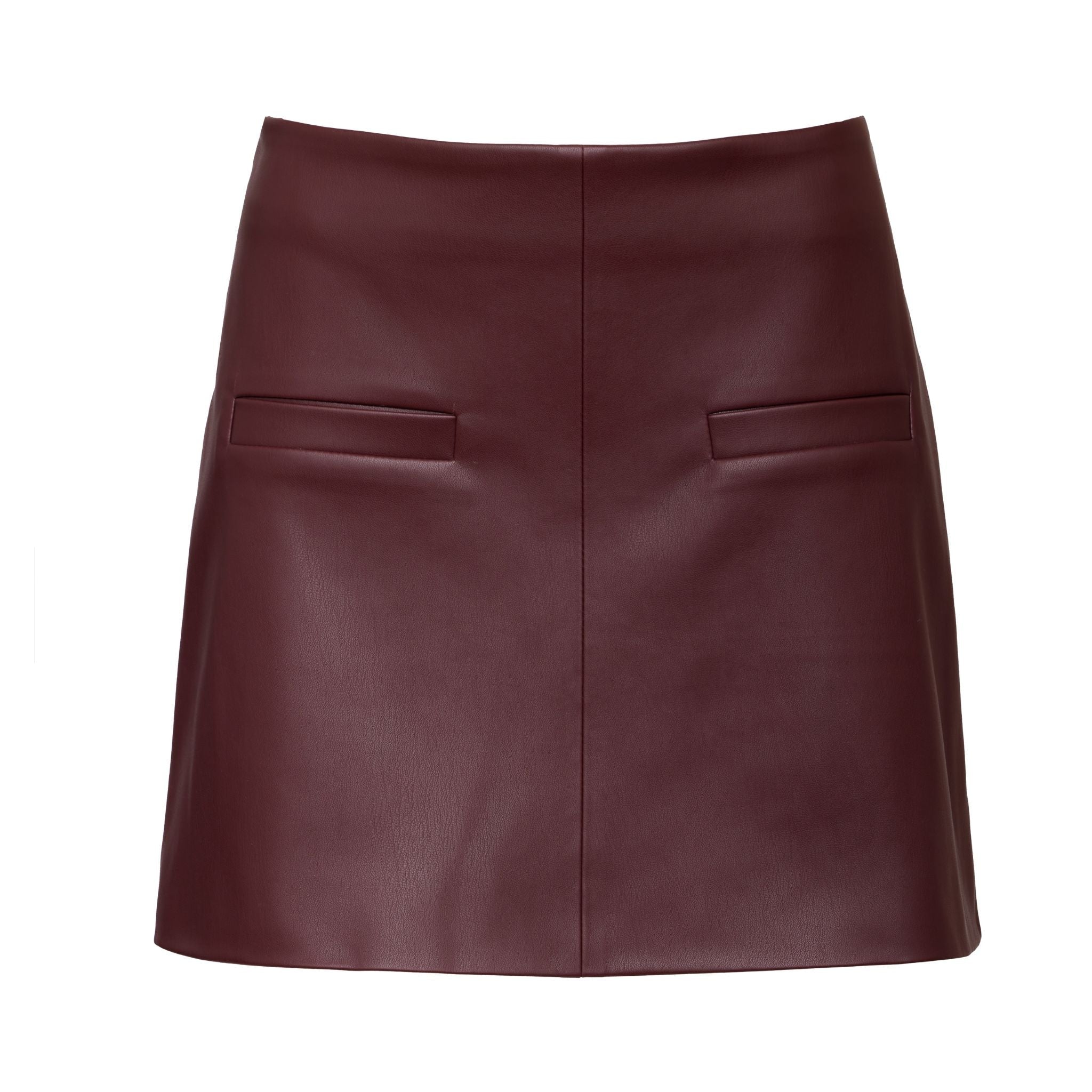 Eco Leather Mini Skirt | Burgundy