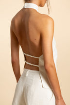 TOP HALTER | BLANCO