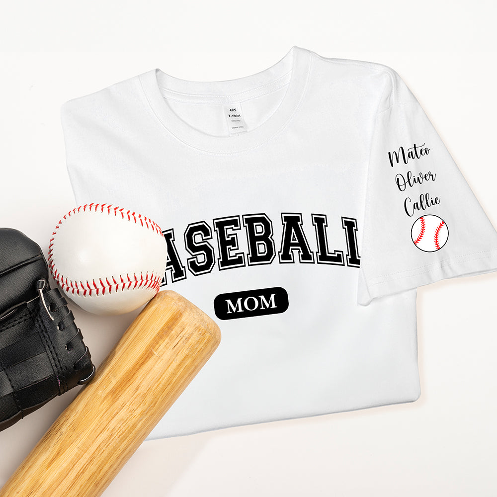 Camiseta personalizada de fútbol, béisbol, pelota deportiva, multicolor, con los nombres de 1 a 6 niños Cumpleaños Evento deportivo Accesorios para animar Día del partido Regalo para la familia