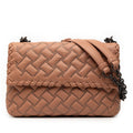 Small Nappa Intrecciato Studded Olimpia Shoulder Bag