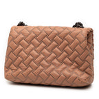Small Nappa Intrecciato Studded Olimpia Shoulder Bag