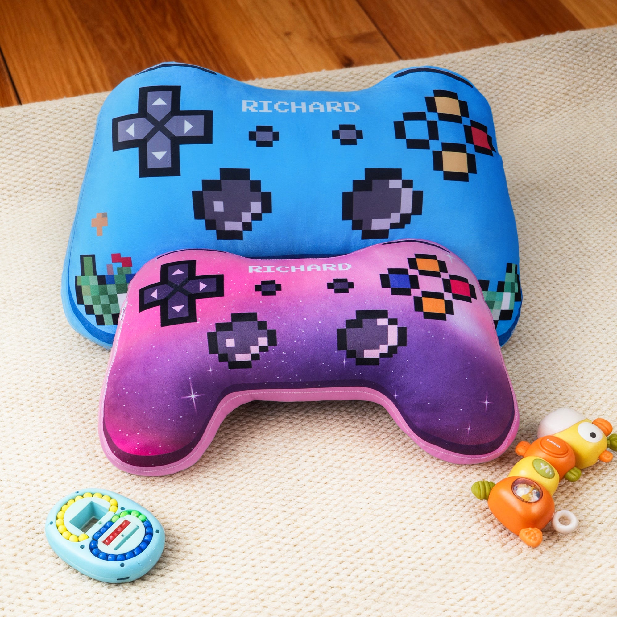 Almohada blanda personalizada con forma de mando de juego estilo píxel Decoración del hogar Regalo de cumpleaños para los amantes de los juegos
