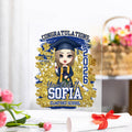 Felicitaciones personalizadas You Did It Personaje de dibujos animados Placa de acrílico con nombre y año Graduación escolar Recuerdo de cumpleaños Regalo para graduados