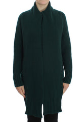 Women's Green Knitted Cashmere Cardigan Clothing