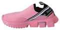 Women's Pink Low Top Sorrento Sneakers Slip On Casual Shoes